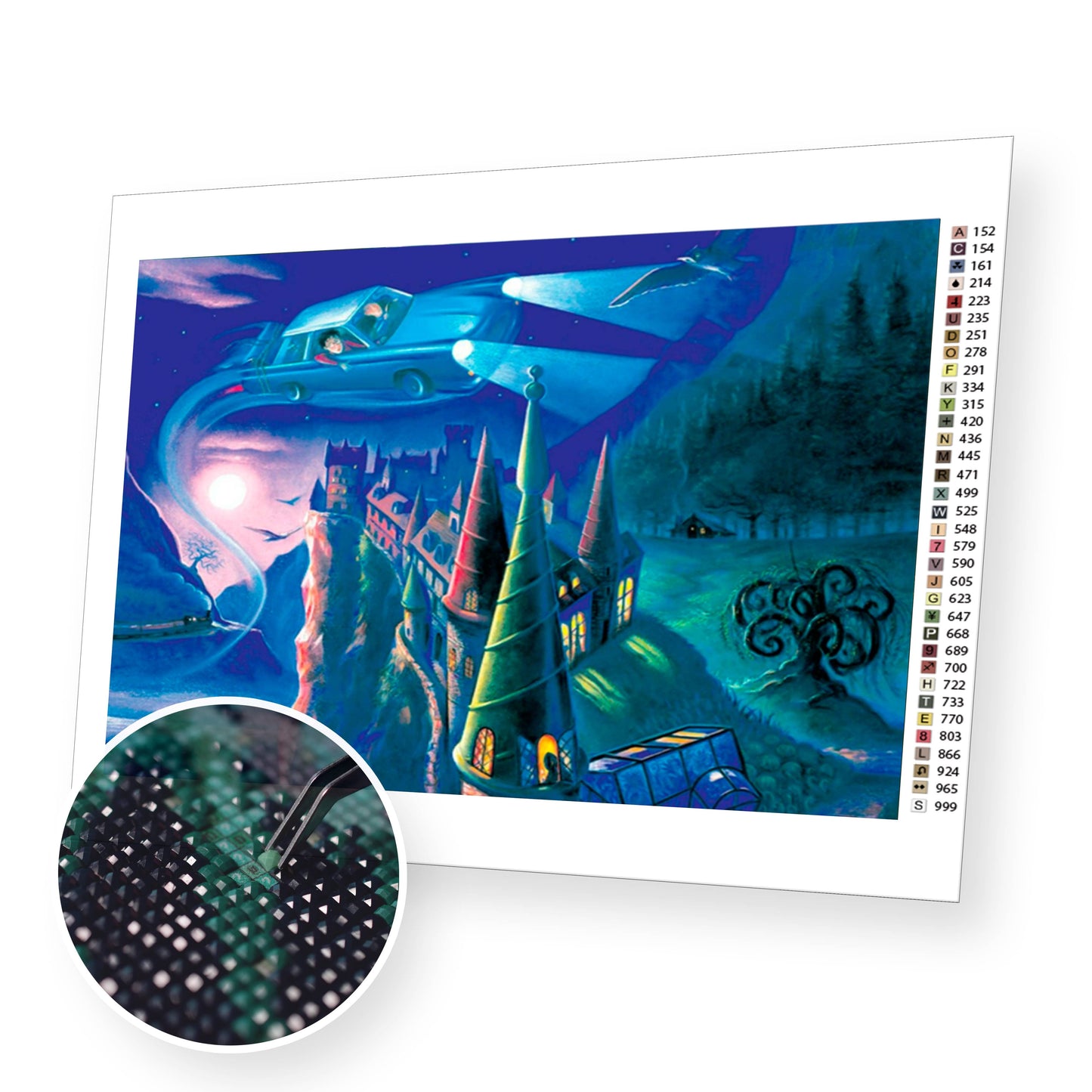 Flying Car premium diamond painting kit for adults