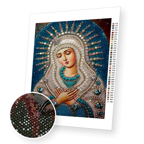 Holy Woman premium diamond painting kit for adults