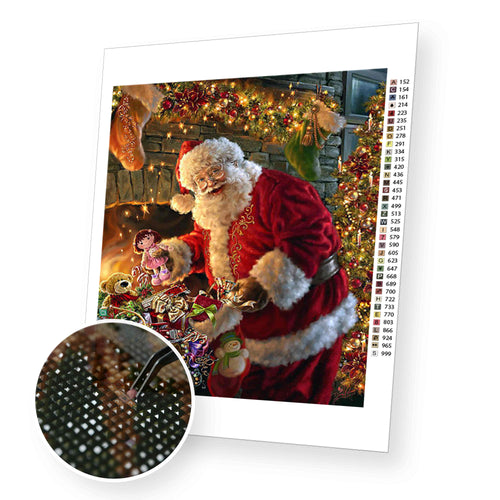 Happy Santa Clause premium diamond painting kit for adults