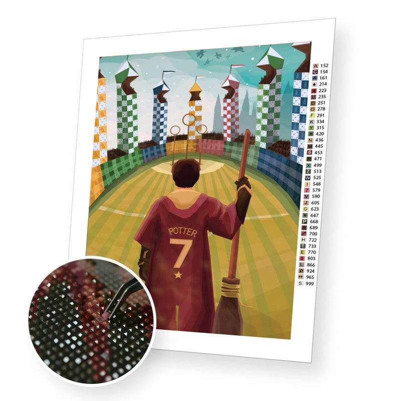 Harry Potter and Quidditch premium diamond painting kit for adults