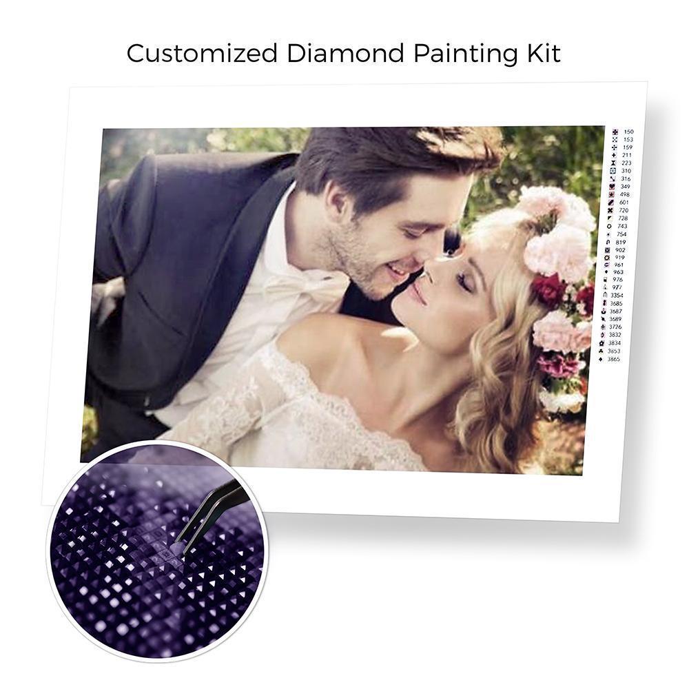 KS Kit de pintura de diamante personalizado, kits de arte de diamantes  personalizados para adultos, foto personalizada 5D, pintura de diamante