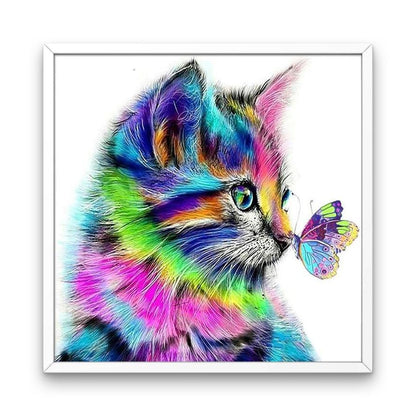Colorido Cat & Butterfly