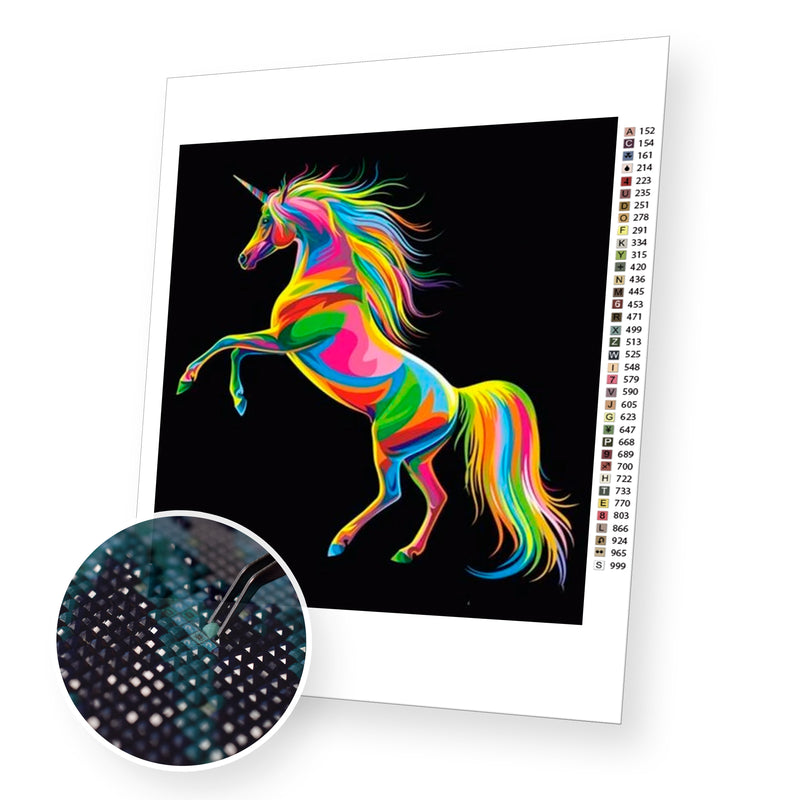 Colorful Horse premium diamond painting kit for adults