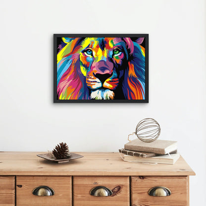 León colorido
