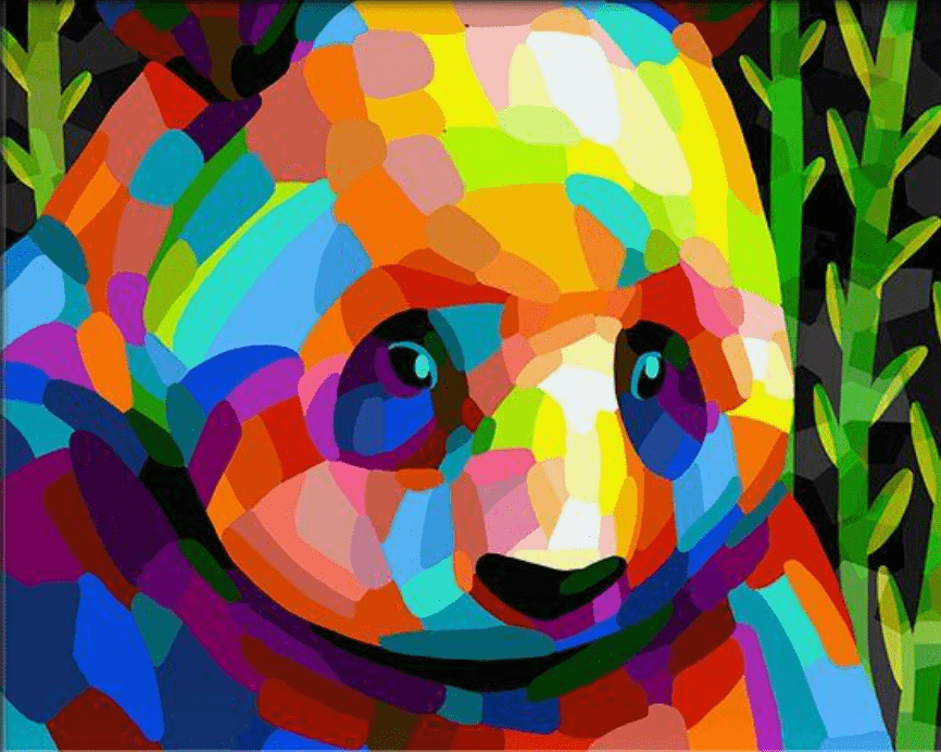 Panda colorido