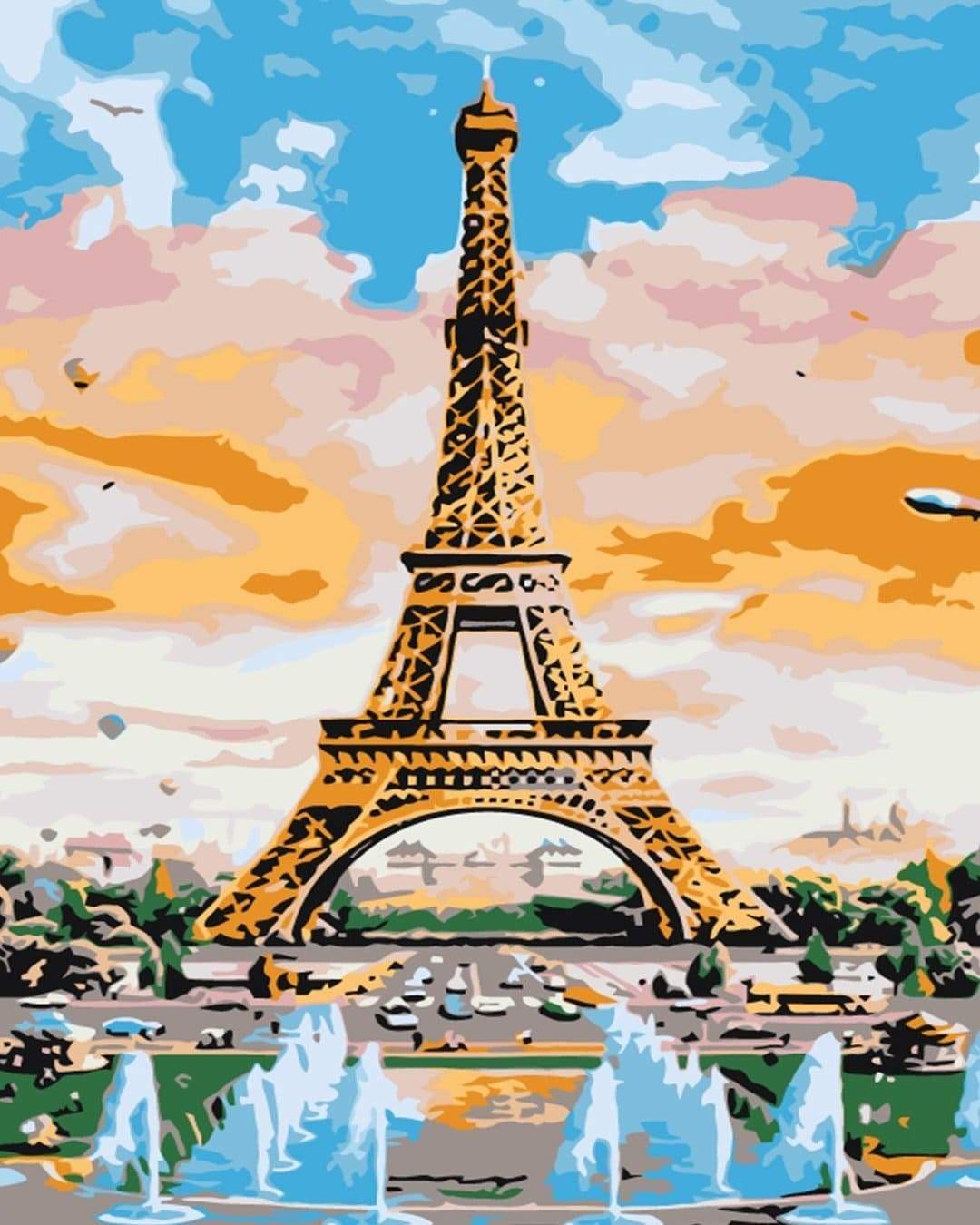 Torre Eiffel colorida