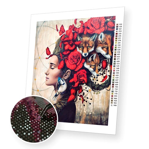 Forest goddess premium diamond painting kit for adults