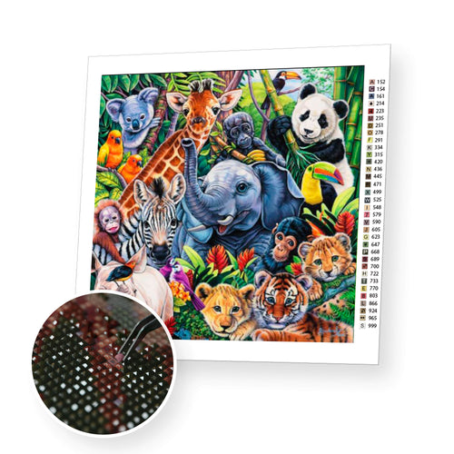 Funny animals premium diamond painting kit for adults