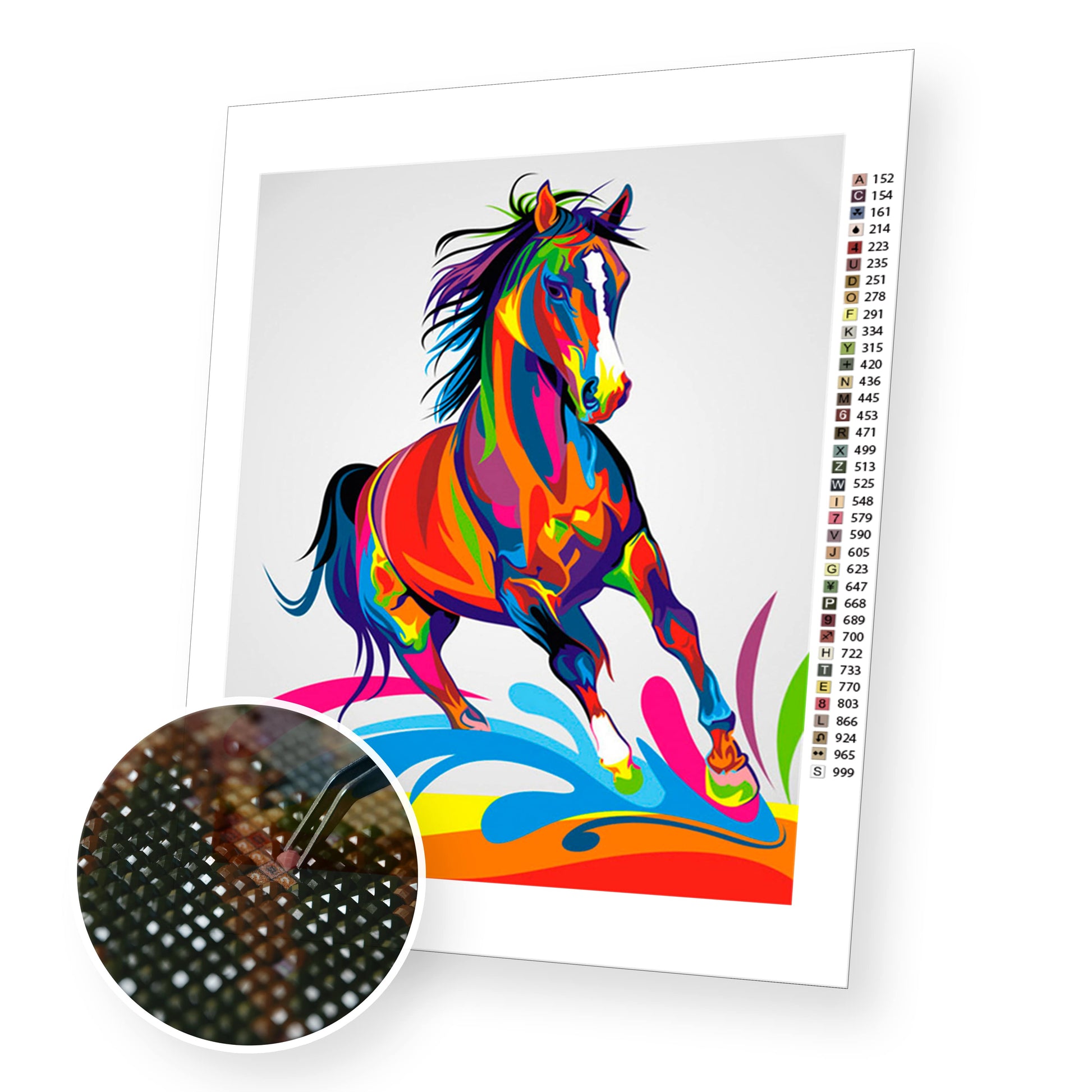 Horse premium diamond painting kit for adults