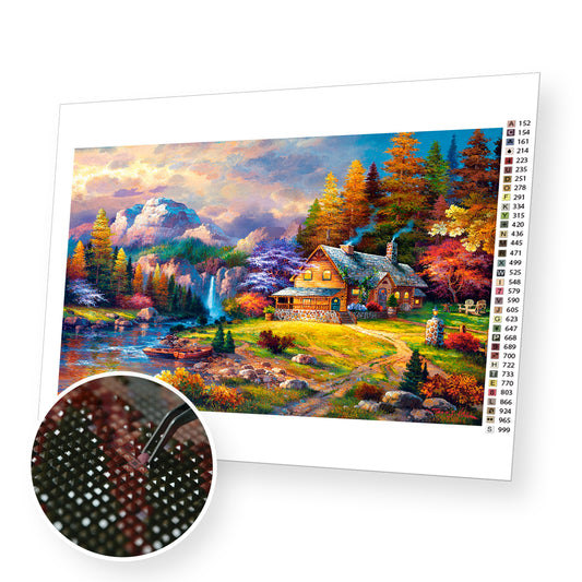 House and Trees - Diamond Painting Kit - [Diamond Painting Kit]