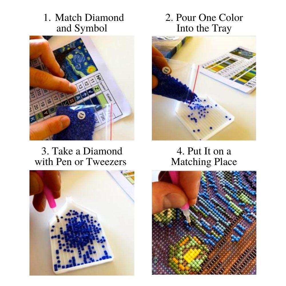 Imagen de diamante personalizada con nombre, pintura de diamantes 5D  personalizada por números, kit de diseño de texto con diamantes de  imitación de