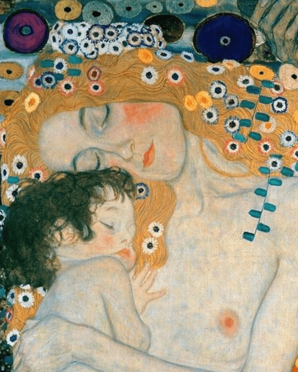Madre y niño por Gustav Klimt