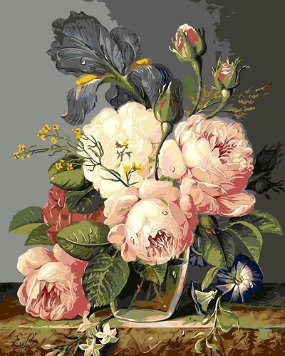 Cream Peonies - Paint by Numbers