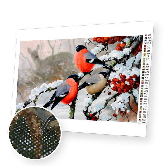 Winter Birds - Diamond Painting Kit - [Diamond Painting Kit]