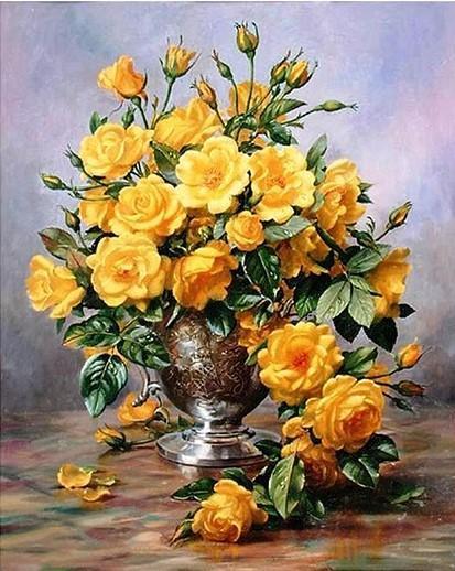 Yellow Roses - Paint by Numbers